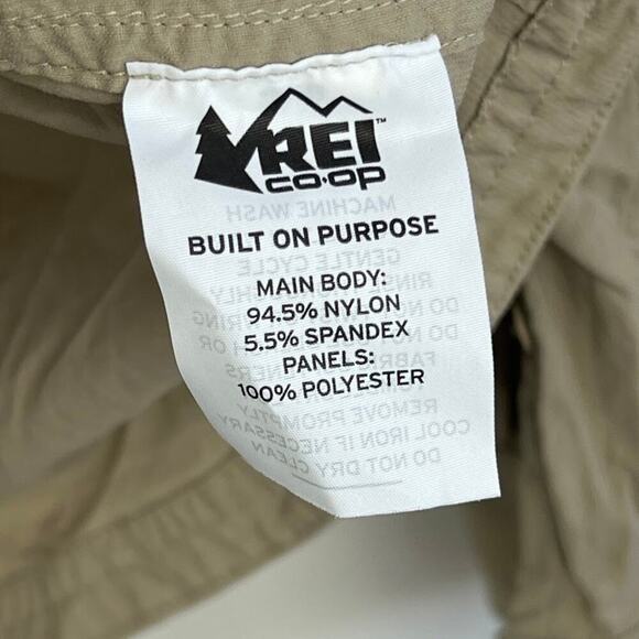 REI CO-OP tan button up longsleeve women's size Medium nylon spandex blend shirt - Picture 8 of 8